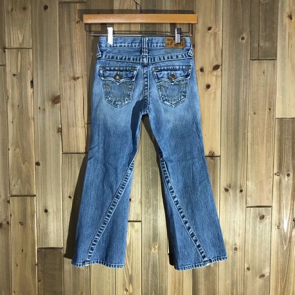 True Religion Girl’s Joey Flare Boot Cut Distressed Denim Jeans Size 6 - Picture 6 of 15